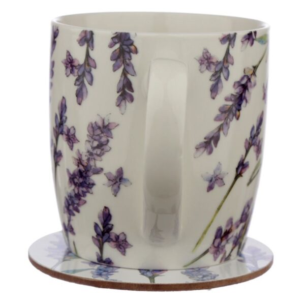Porcelánový hrnek s podtáckem Levandule.