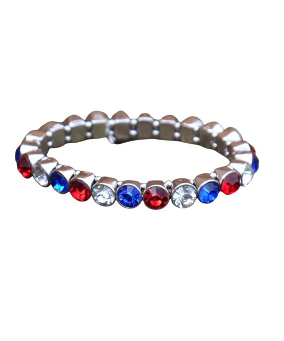 Náramek v barvách britské vlajky.