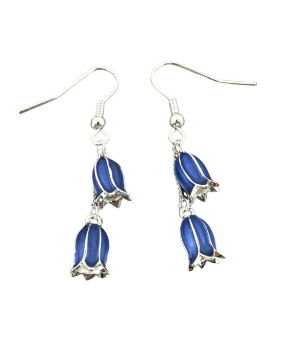 Visací náušnice Modré zvonky.