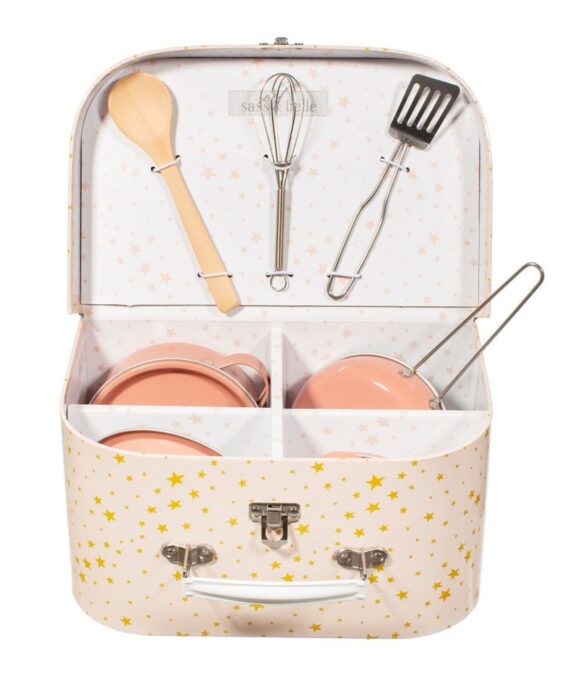 Kufřík s plechovým nádobíčkem HVĚZDIČKY od Sass & Belle.