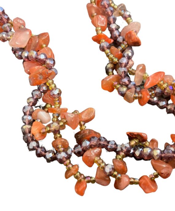 Náhrdelník červený achát.